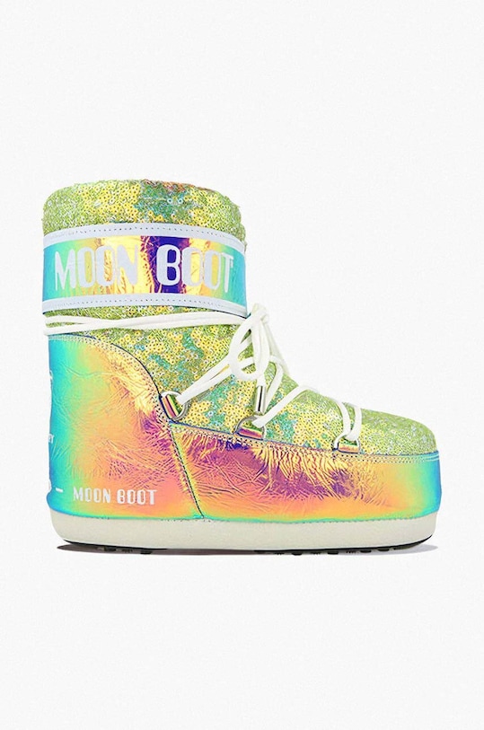 Moon Boot śniegowce syntetyczny zielony 14089400