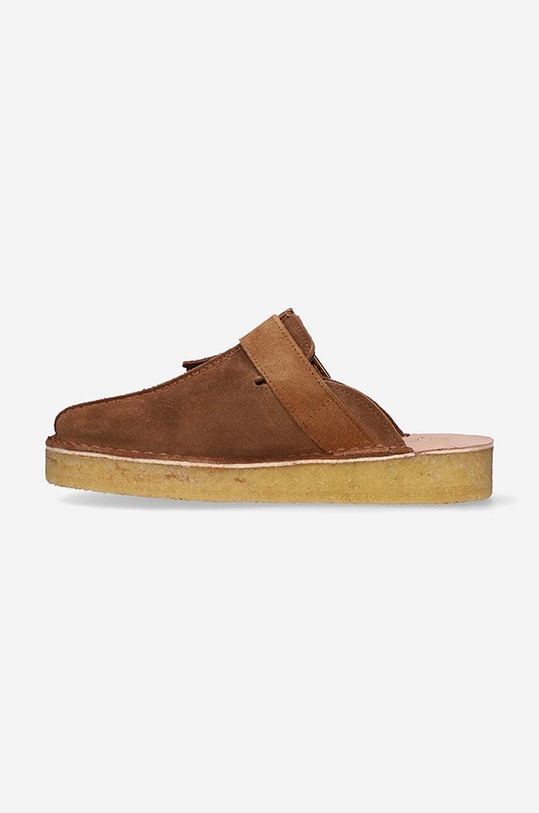 Взуття Замшеві шльопанці Clarks Originals 26164440 коричневий