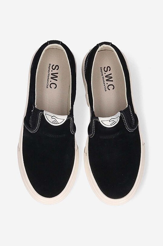 Stepney Workers Club teniși din piele întoarsă Lister Suede negru YB03015