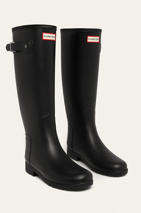 Hunter - Kalosze Original Refined WFT1071RMA.BLK czarny AA00