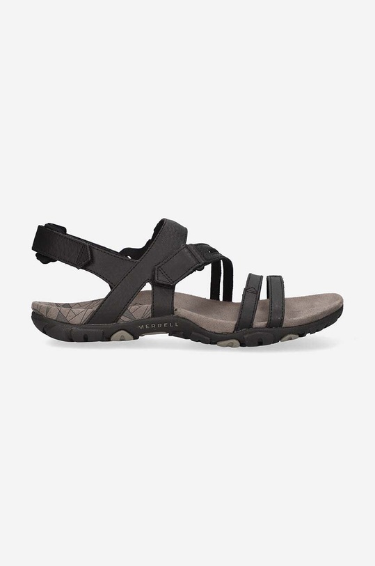 Кожени сандали Merrell гладка кожа черен J002684
