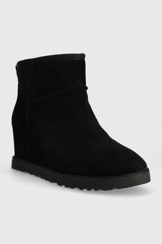 UGG botki zamszowe Classic Femme Mini 1104609.BLK czarny AA00
