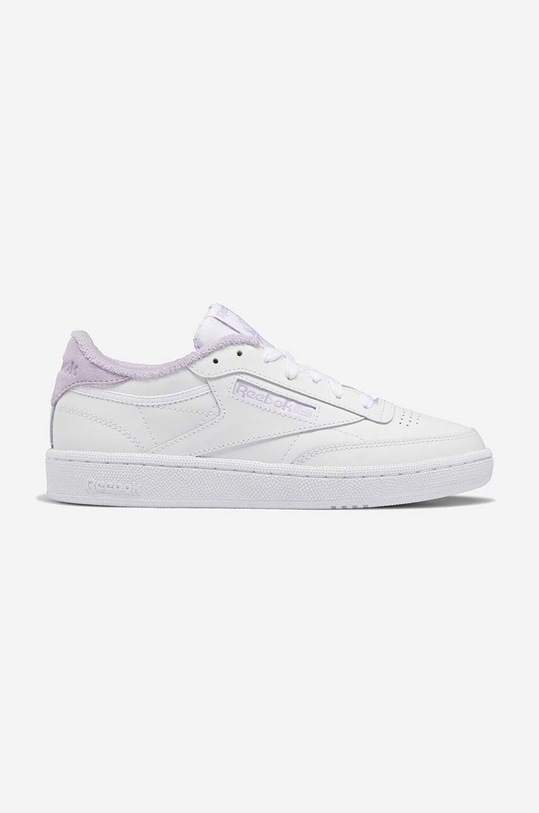 Reebok sneakers din piele Club C 85 piele întoarsă alb GV7000
