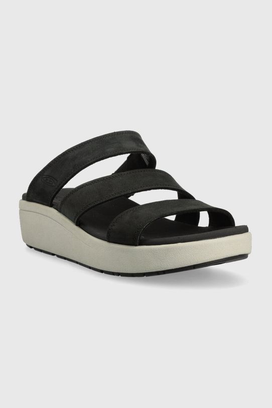 Keen ciabatte slide in camoscio 1027271 nero AA00