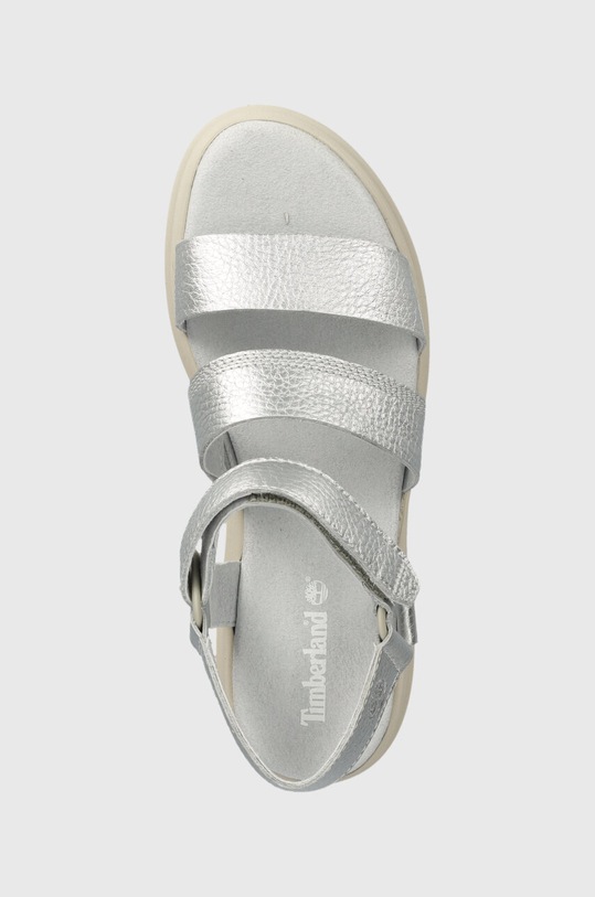 Timberland leather sandals London Vibe 3 B silver A29Y7