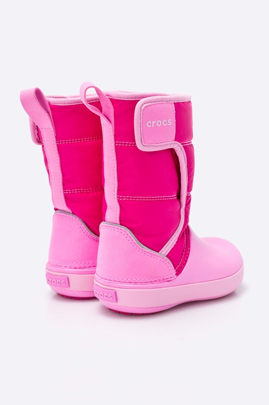 Crocs - Obuwie zimowe dziecięce Lodge Point różowy 204660.CANDY.PINK
