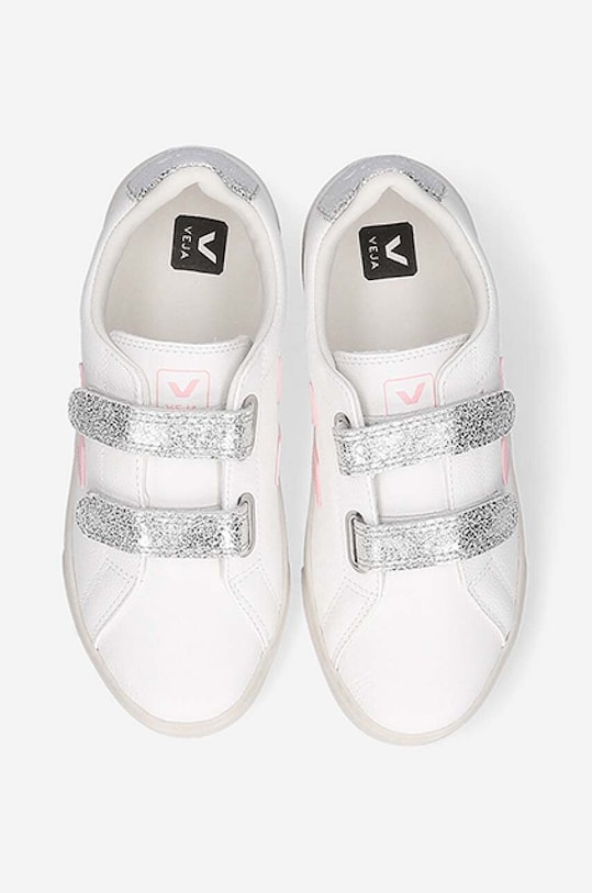 Veja scarpe da ginnastica per bambini in pelle Small-Esplar-Velcro bianco SV0502529J