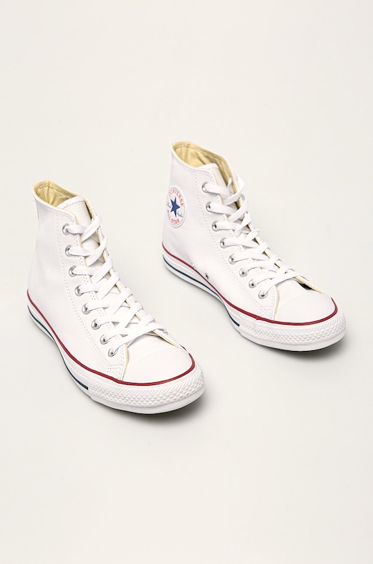 Converse teniși de piele C132169 alb AA00