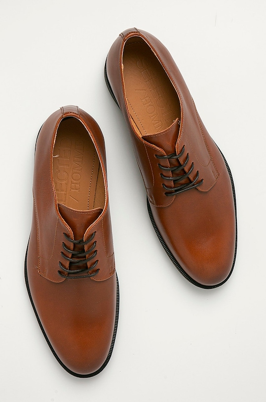 Selected Homme półbuty skórzane Slhlouis Leather brązowy 16070194