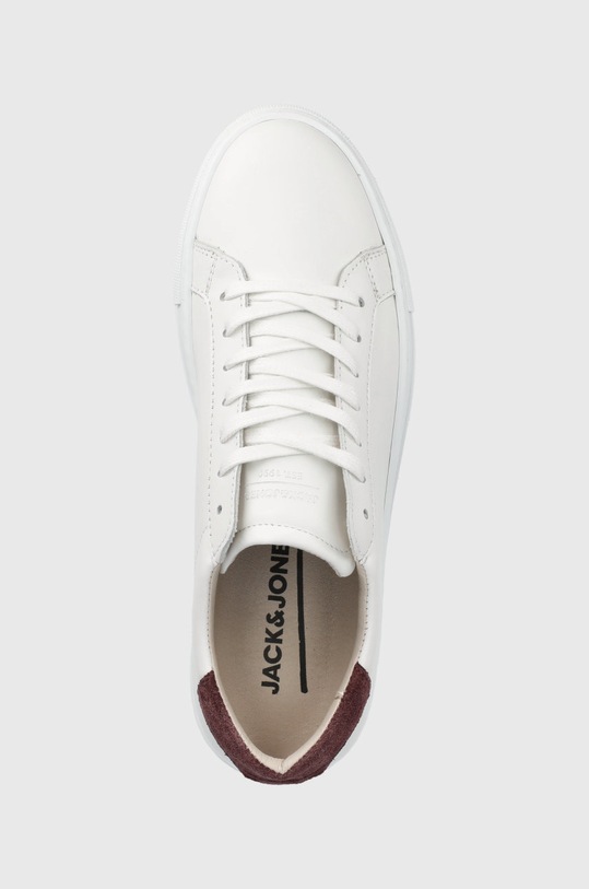 Kožené boty Jack & Jones bílá 12202714.White