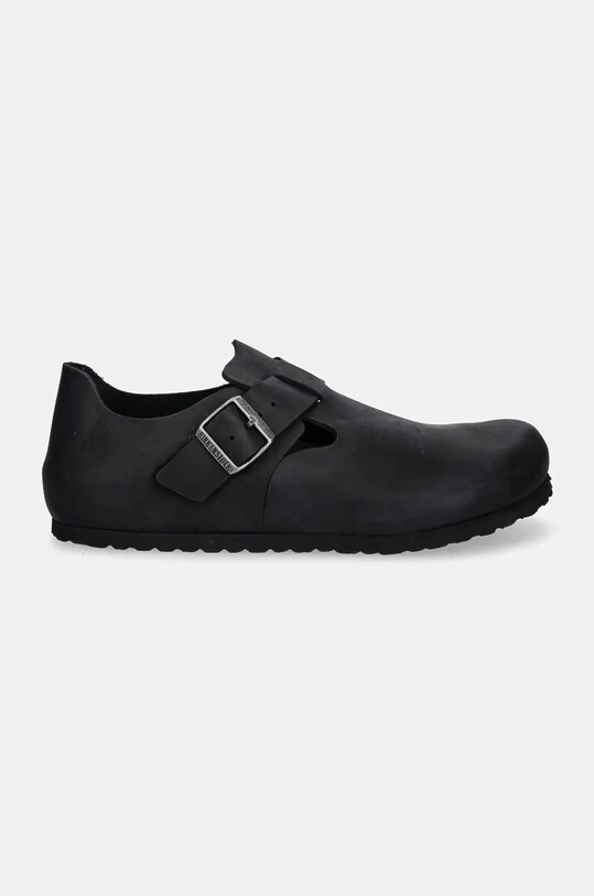 Туфлі на низькому ходу з нубуку Birkenstock London 166541.BLK чорний AA00