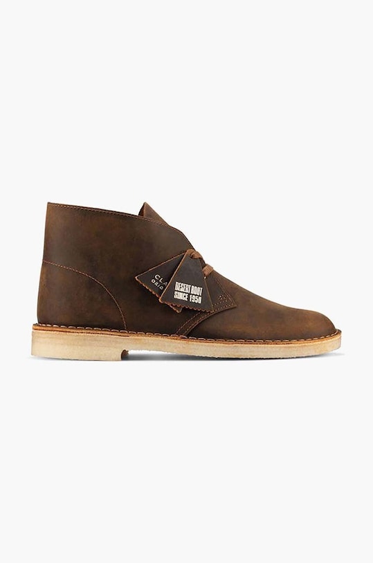 Clarks Originals półbuty skórzane Desert Boot casual brązowy 26155484