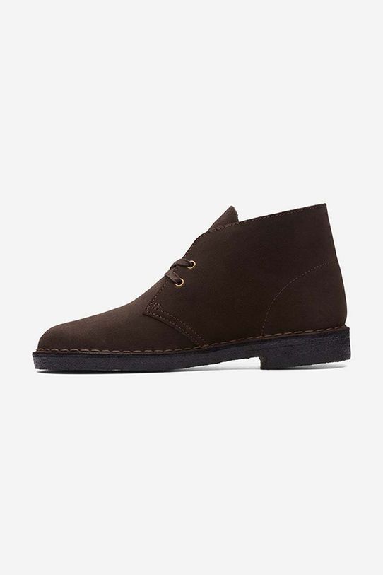 Обувки Половинки обувки от велур Clarks Desert Boot 26155485 кафяв