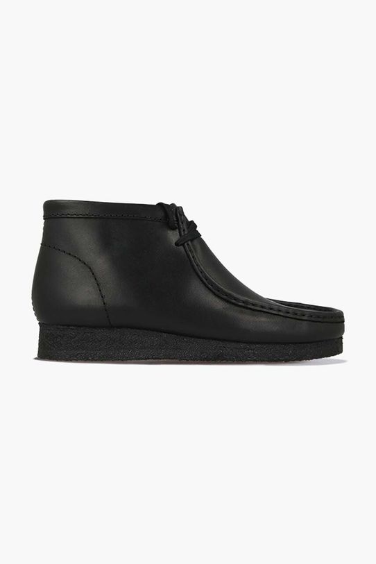 Kožne cipele Clarks Wallabee 26155512 casual crna 26155512