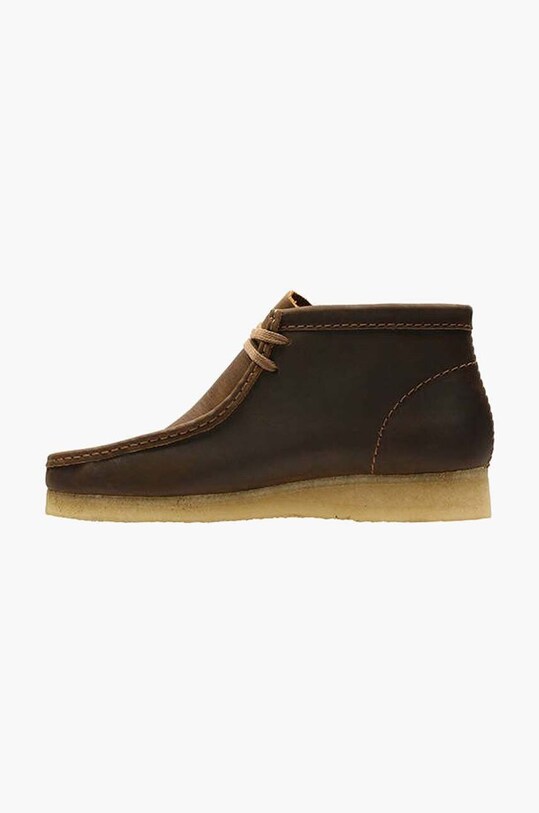 Obuwie Clarks Originals półbuty skórzane Wallabee Boot 26155513 brązowy