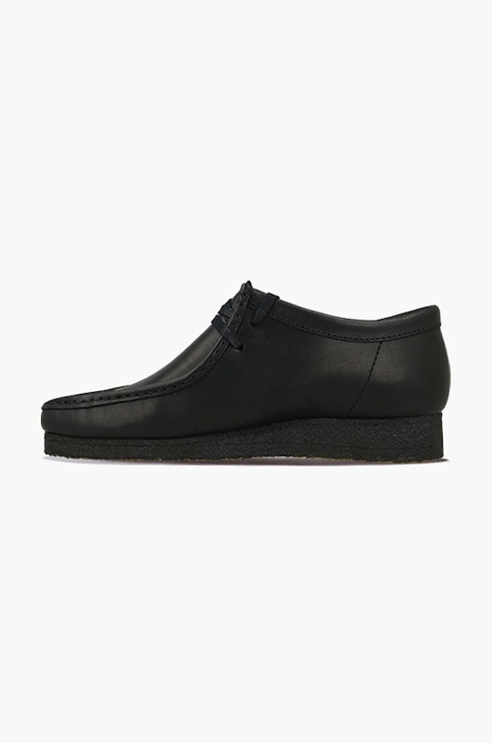 Obuwie Clarks półbuty skórzane Wallabee 26155514 czarny