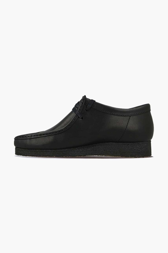 Boty Kožené polobotky Clarks Wallabee 26155514 černá