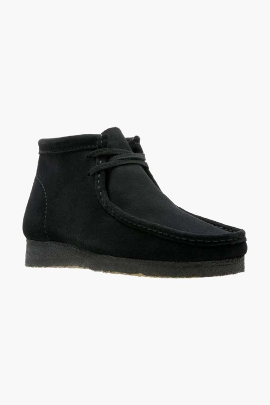 Clarks Originals pantofi de piele întoarsă Wallabee Boot negru 26155517