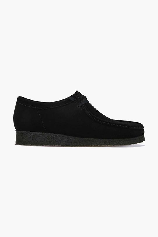 Clarks Originals mokasyny zamszowe Wallabee skóra zamszowa czarny 26155519