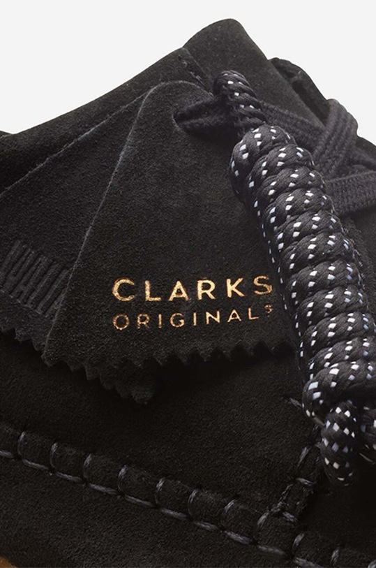 Clarks suede shoes Weaver 26165081 black