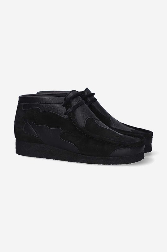 Clarks leather shoes Wallabee Boot Patch 26163921 black