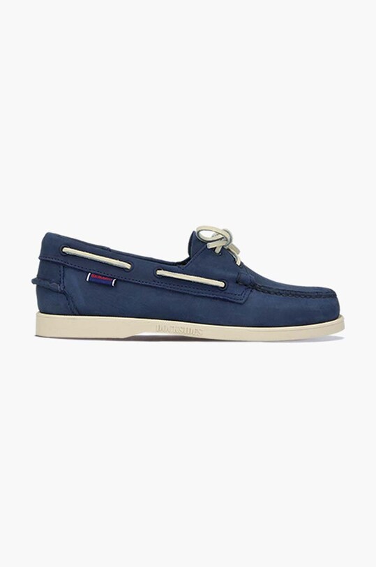 Sebago Docksides Portland Nubuck skóra zamszowa granatowy 7000GA0