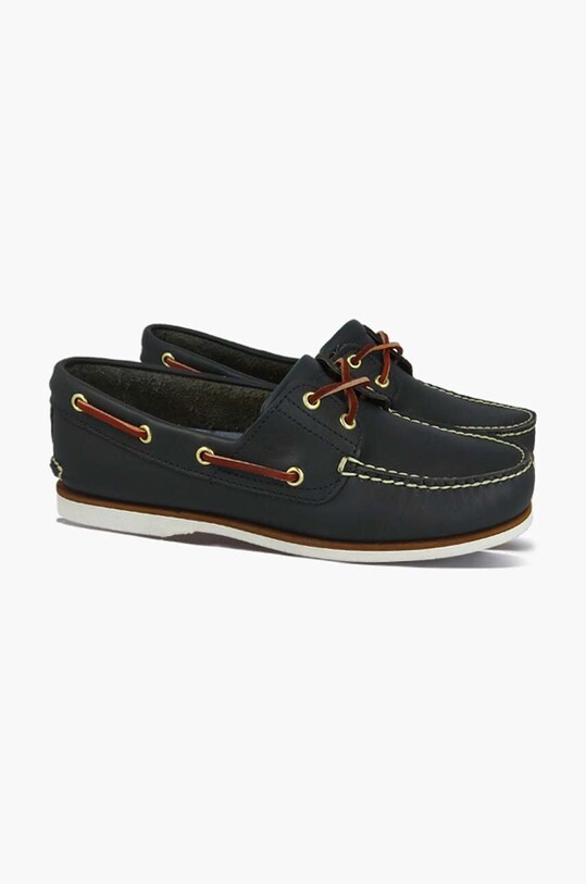 Kožené mokasíny Timberland Classic Boat 2 Eye čierna 74036.Classic