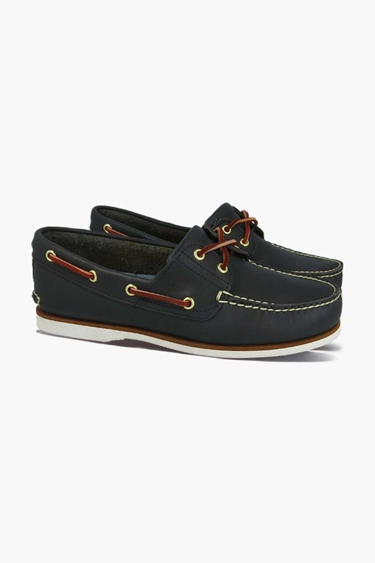 Кожени мокасини Timberland Classic Boat 2 Eye черен 74036.Classic