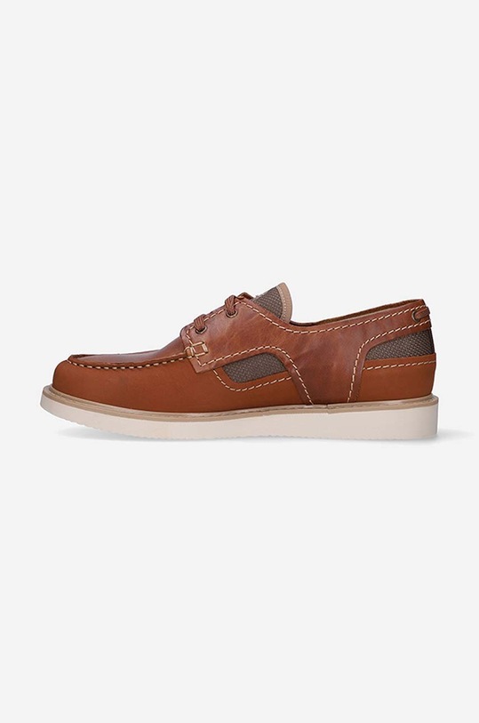 Obuwie Timberland mokasyny skórzane Newmarket II Boatshoe A2AGZ brązowy