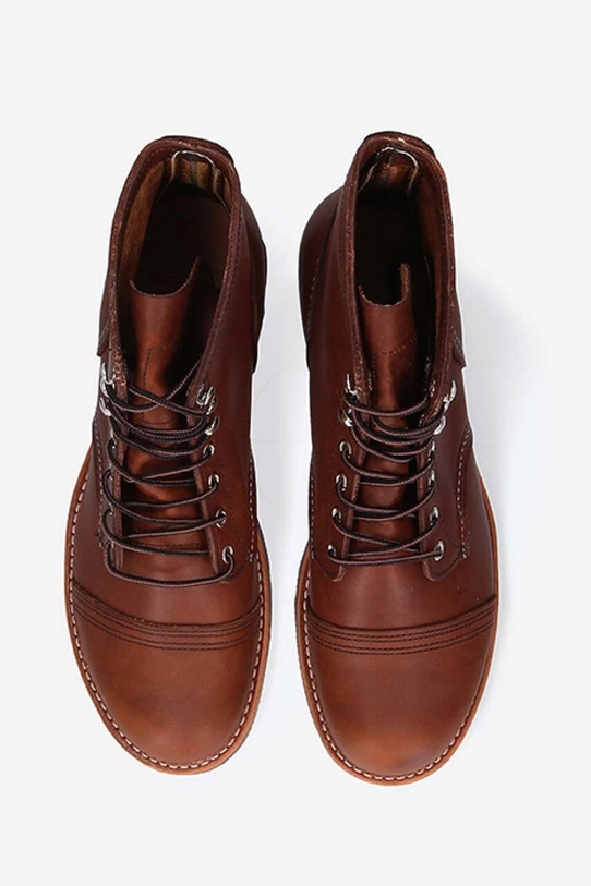 Red Wing scarpe in pelle marrone 8111.Iron