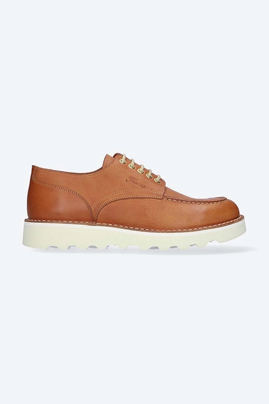 Fracap półbuty skórzane POSTMAN DERBY casual brązowy POSTMAN.DERBY.G190