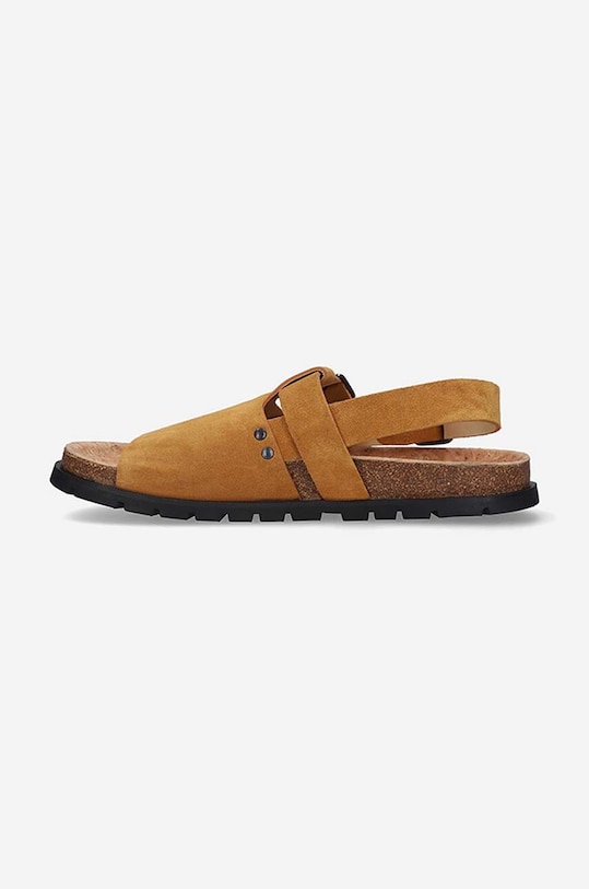 Boty Semišové sandály A.P.C. Sandales Noe PXBAH-H51057 CARAMEL PXBAH.H51057 hnědá