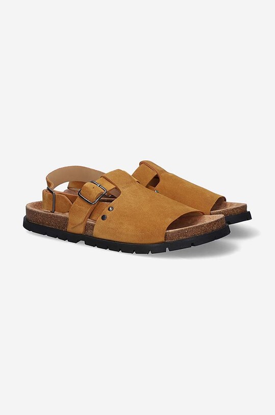 Semišové sandály A.P.C. Sandales Noe PXBAH-H51057 CARAMEL PXBAH.H51057 hnědá
