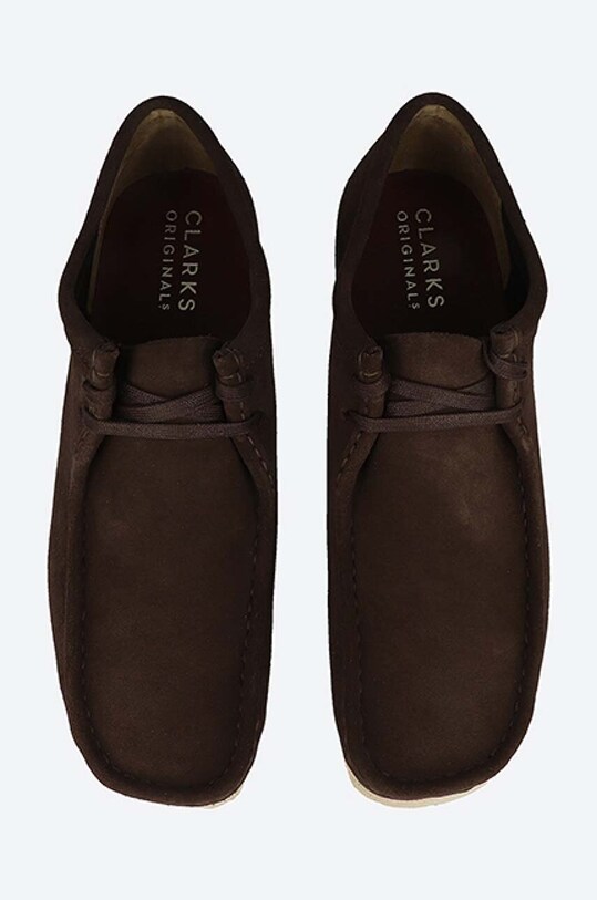 Semišové polobotky Clarks Originals Wallabee hnědá 26156606