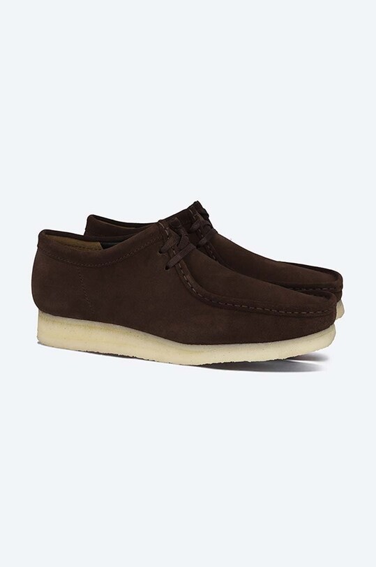 Semišové polobotky Clarks Originals Wallabee 26156606 hnědá