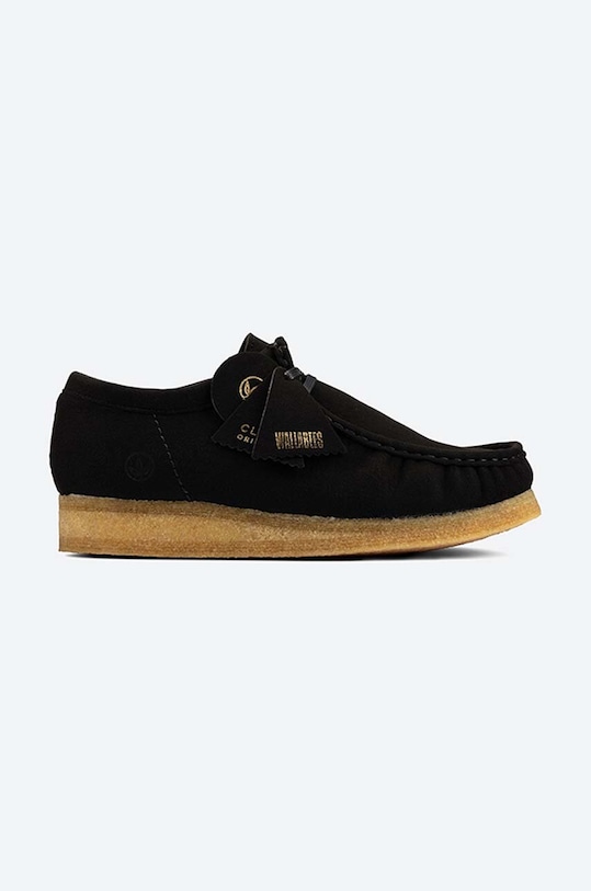 Clarks shoes Wallabee textile black 26163711