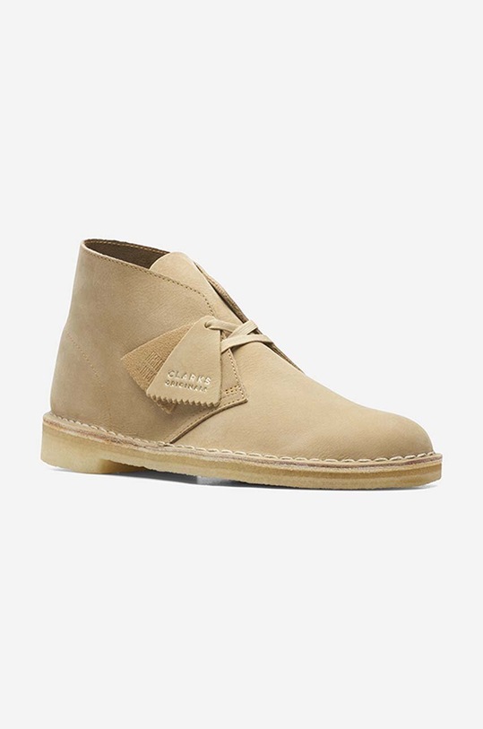 Clarks Originals pantofi de piele întoarsă Originals Desert bej 26165802