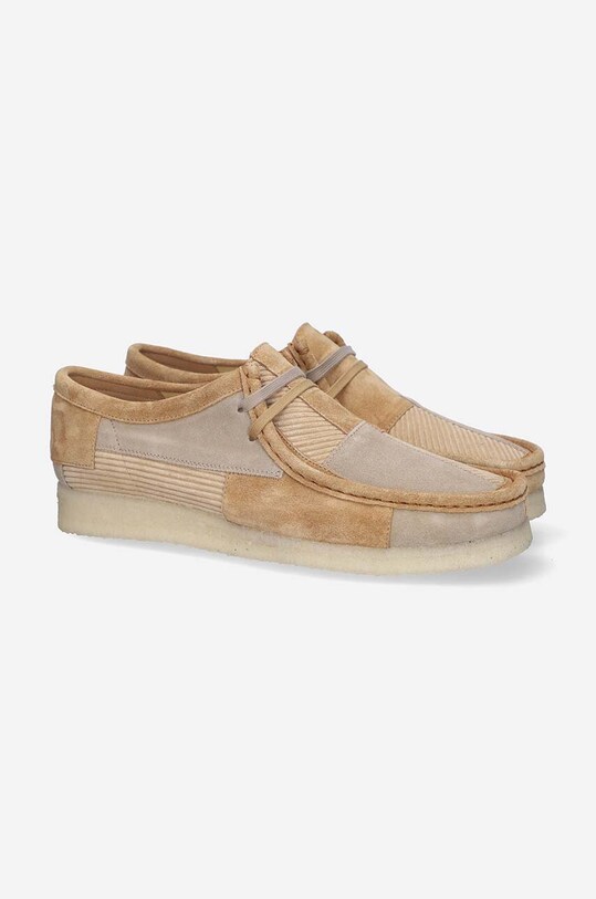 Semišové poltopánky Clarks Originals Wallabee 26172156 béžová