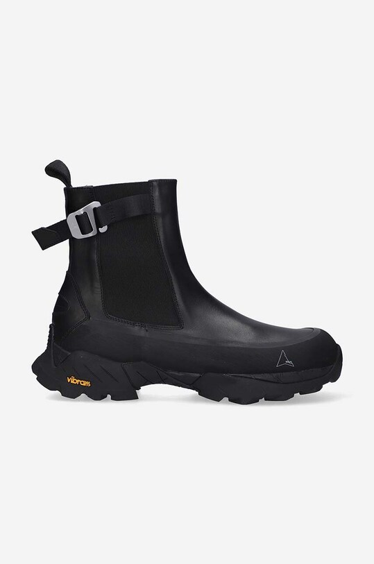 ROA stivaletti chelsea in pelle Chelasea non isolato nero CBLE01.001
