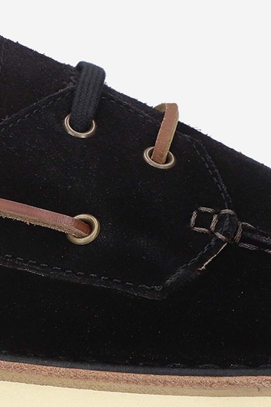 Astorflex mocasini din piele întoarsă Mocassino Allacciato BOATFLEX.724 negru AA00