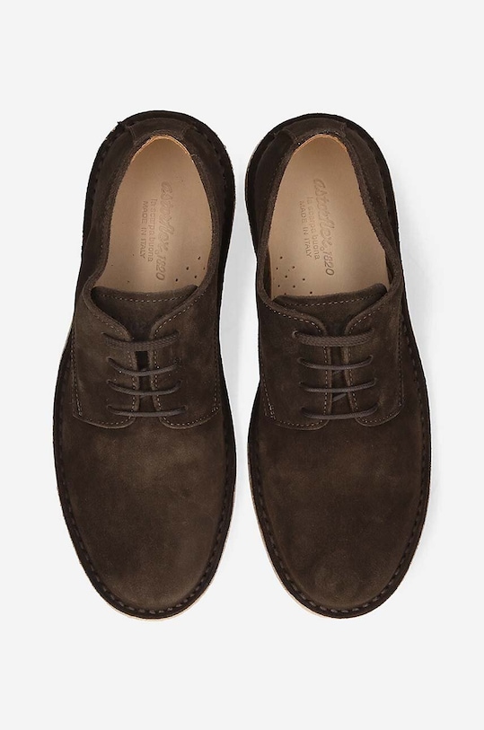 Boty Semišové polobotky Astorflex Derby Uomo COASTFLEX 001 DARK KHAKI COASTFLEX.001 hnědá