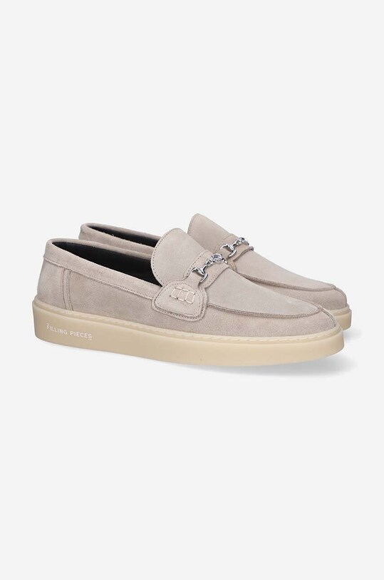 Semišové mokasíny Filling Pieces Core Loafer Suede 44229001108 šedá