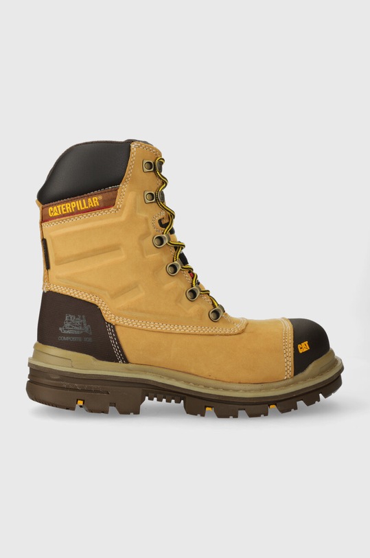 CAT Footwear bocanci de piele cu snur maro P720148