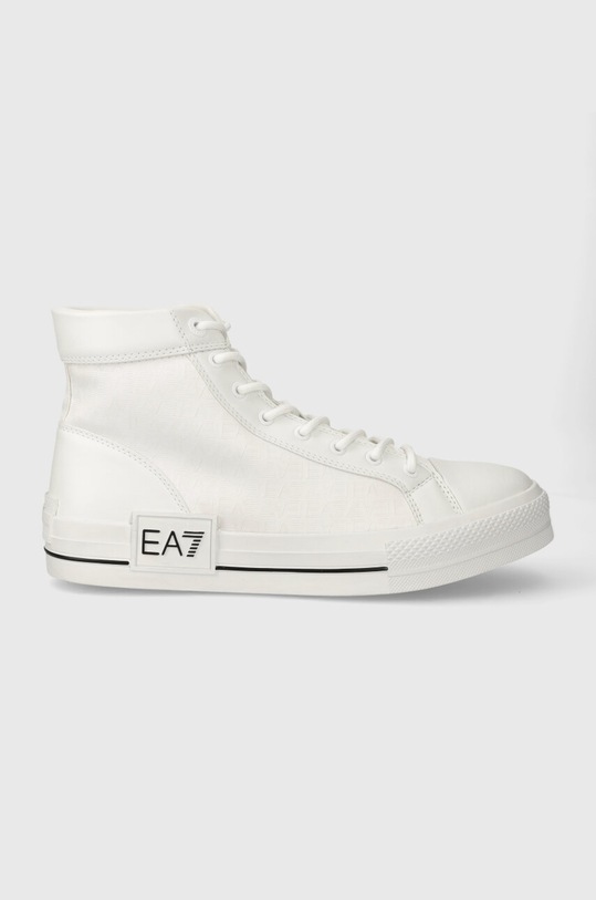 Кеди EA7 Emporio Armani імітація лицьової шкіри білий XK294.X8Z037.D611