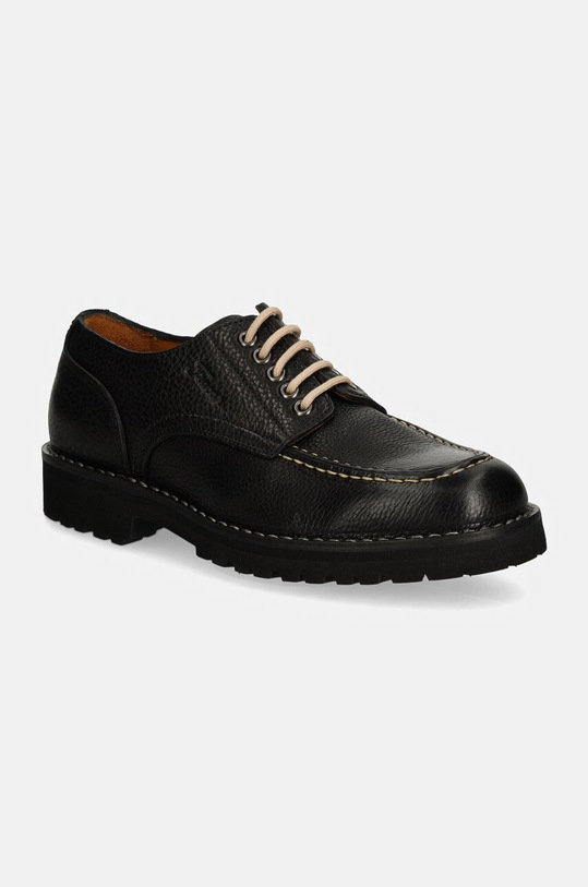 Fracap leather shoes Postman Derby casual black POSTMANDERBY.G190