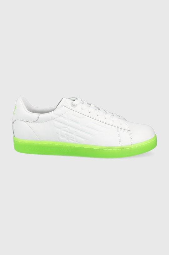 EA7 Emporio Armani ghete de piele plată alb X8X001.XK254.Q674