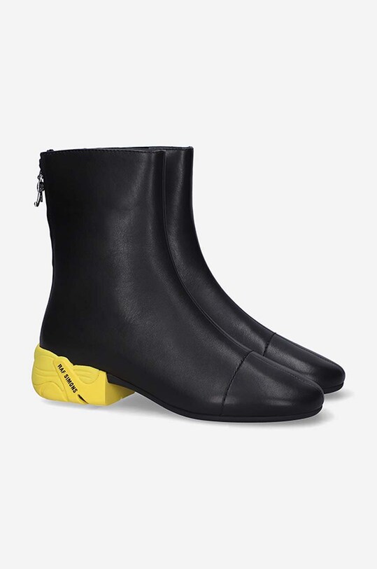 Raf Simons botki skórzane Solaris High HR780008L.0009 czarny