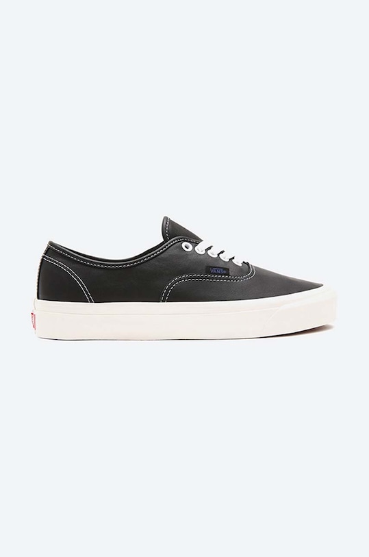 Vans leather plimsolls flat black VN0A54F2103