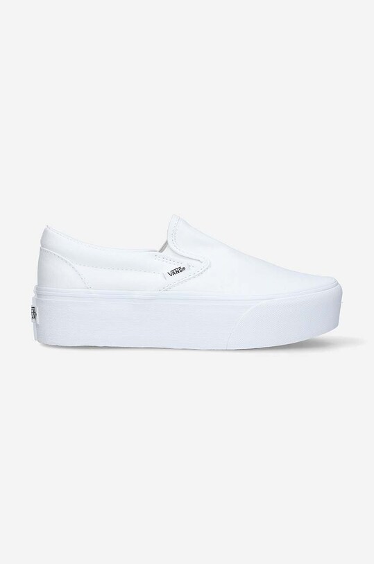 Vans scarpe da ginnastica Classic Slip-On Stackf V platform bianco VN0A7Q5RW00