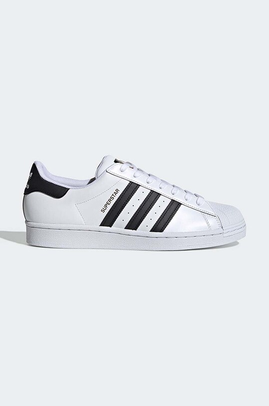 Kožne tenisice adidas Originals Superstar imitacija zrnate kože bijela EG4958